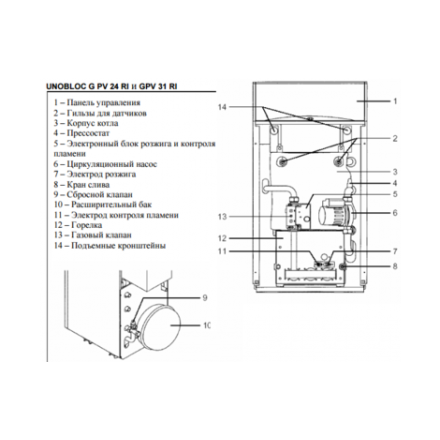 Газовый котел Ariston UNOBLOC G 38 RI в Мозыре