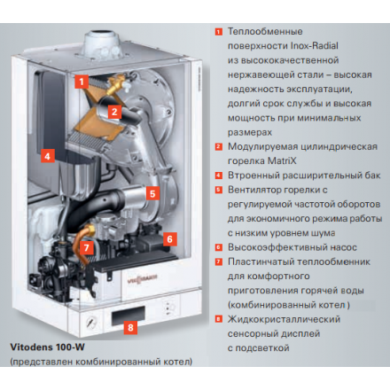 Конденсационный котел Viessmann Vitodens 100-W 35 кВт turbo одноконтурный в Мозыре